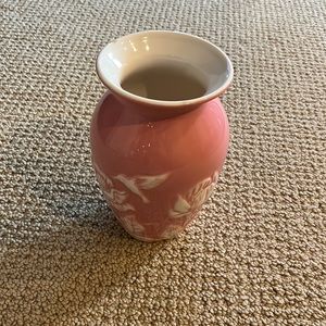 Pink ceramic flower vase